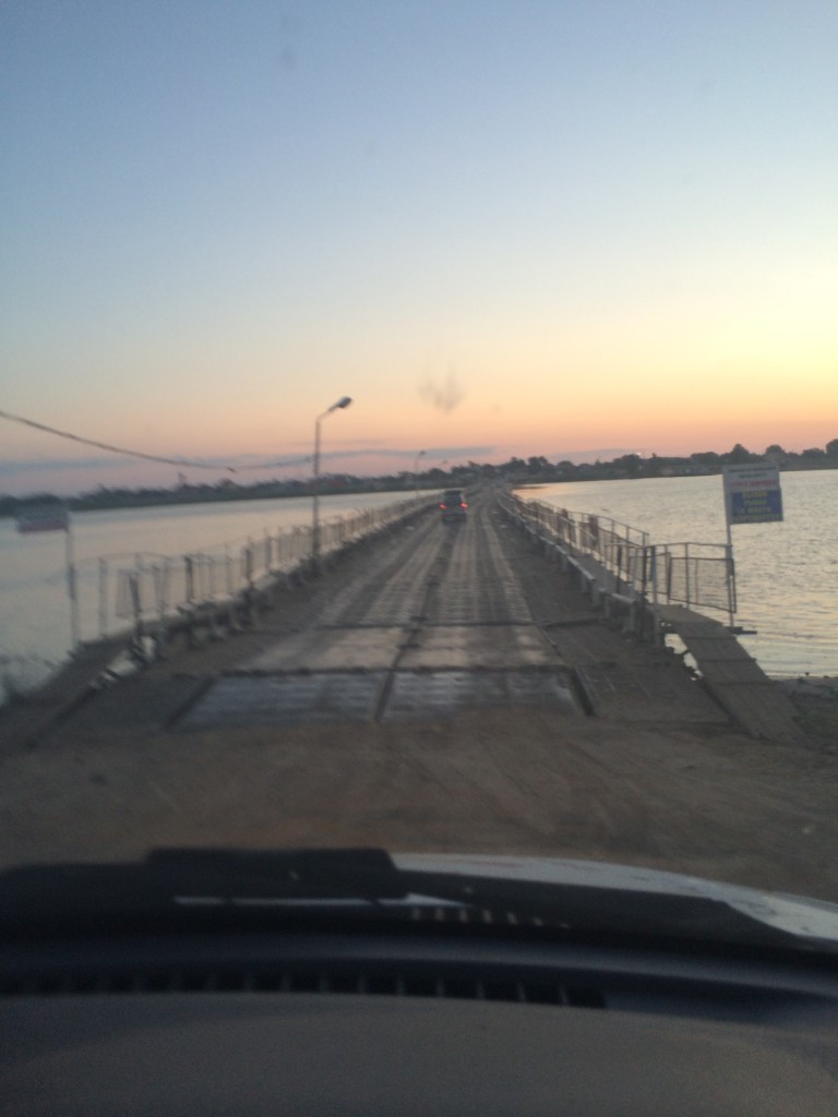 Floating road between Russia & Kazakhstan