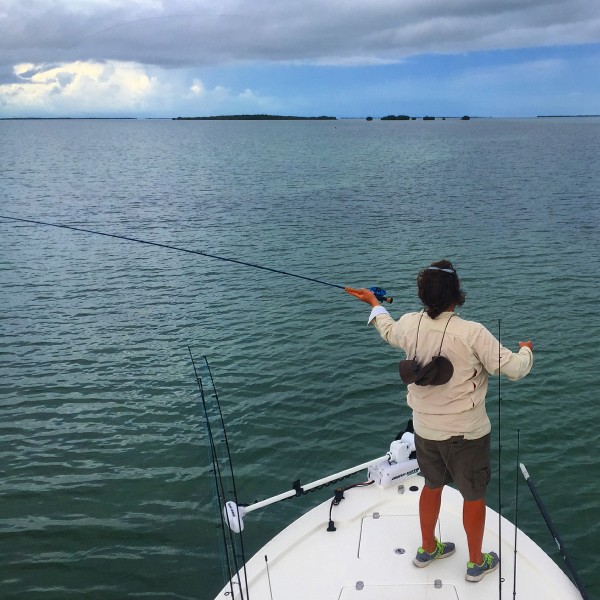 Craig fly fishing in the Florida Keys