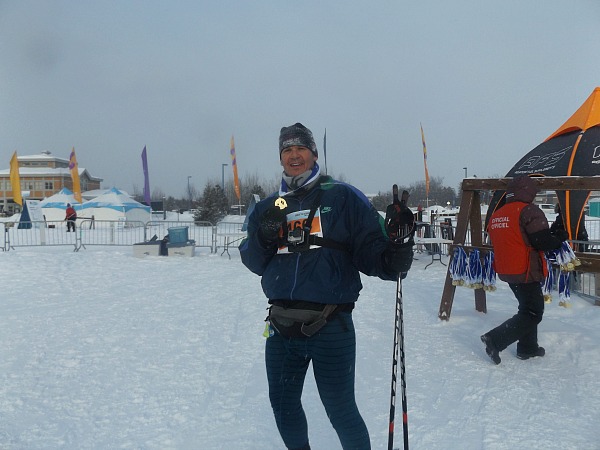 Me after skiing the Gatineau Loppet near Anita's home, but this photo has nothing to do with my 2017 bucket list item